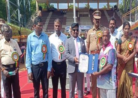 இராஜபாளையம் சேவையாளர்  R. சங்கர் கணேஷ்க்கு பாராட்டு சான்றிதழ்