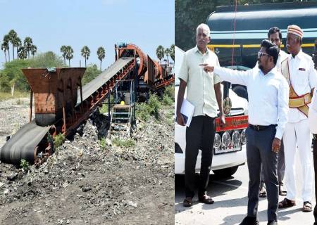 சிவகாசி  மாநகராட்சிக்குட்;பட்ட பல்வேறு பகுதிகளில் நடைபெற்று வரும் வளர்ச்சி திட்டப் பணிகள் குறித்து  மாவட்ட ஆட்சித்தலைவர் அவர்கள்  ஆய்வு