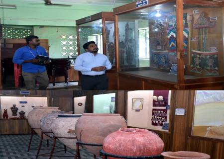 புதிய அருங்காட்சியகம்  கட்டப்பட்டு வருவதை   மாவட்ட ஆட்சித்தலைவர்  அவர்கள் நேரில் சென்று பார்வையிட்டு, பணிகள் முன்னேற்றம் குறித்து ஆய்வு செய்தார்.