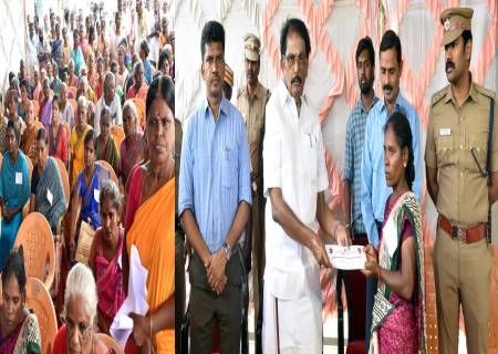 வெடி விபத்தில்உயிரிழந்த மற்றும் காயமடைந்தவர்களுக்கு முதலமைச்சர் பொது நிவாரண நிதியிலிருந்து  நிவாரணத் தொகைக்கான காசோலைகளை அமைச்சர் அவர்கள் வழங்கினார்.