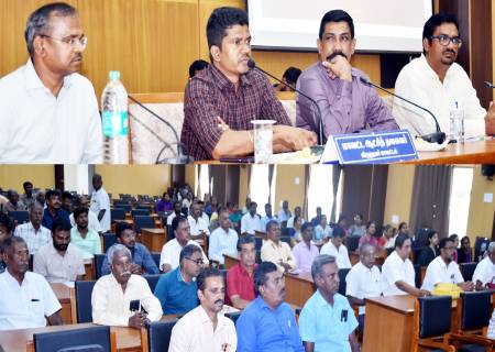 தமிழ்நாடு வணிகர் நல வாரிய உறுப்பினர் சேர்க்கை சிறு மற்றும் குறு வணிகர்களுக்கான விழிப்புணர்வு கூட்டம் மாவட்ட ஆட்சித்தலைவர் அவர்கள் தலைமையில் நடைபெற்றது.