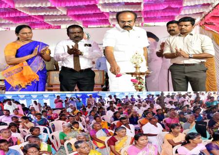 நலம் காக்கும் ஸ்டாலின் திட்டத்தின் கீழ், நடைபெற்ற பல்நோக்கு சிறப்பு மருத்துவ முகாமினை   நிதி, சுற்றுச்சூழல்  மற்றும் காலநிலை மாற்றத்துறை அமைச்சர்  அவர்கள் தொடங்கி வைத்தார்.