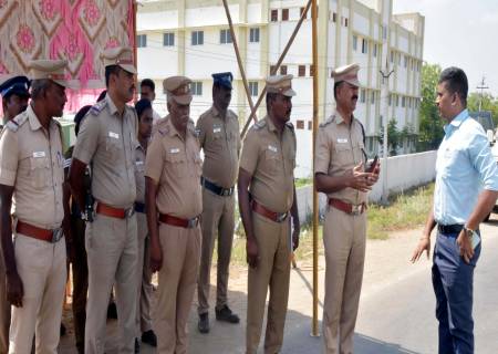 சாத்தூர் கோட்டாட்சியர் அலுவலகத்தில் வேட்பு மனுத் தாக்கல் முன்னேற்பாடு பணிகள்.