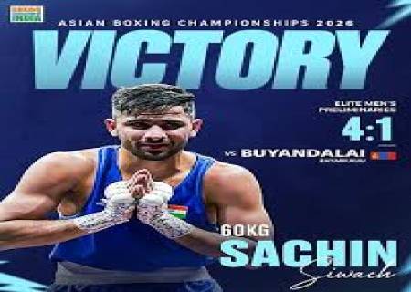 சச்சின், விஸ்வநாத் ஆசிய குத்துச்சண்டை கால்இறுதிக்கு முன்னேறினார்.