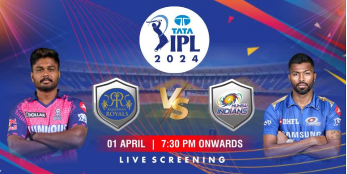 IPL 1st APRIL MUMBAI - RAJASTHAN MATCH