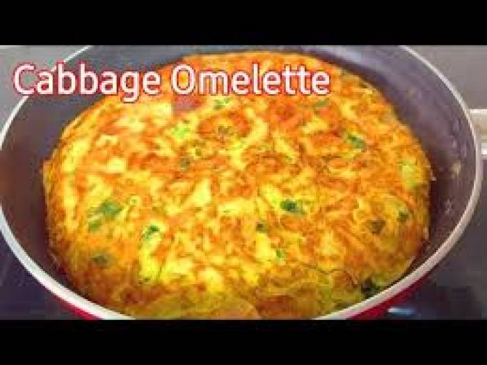 முட்டைகோஸ் ஆம்லேட்.