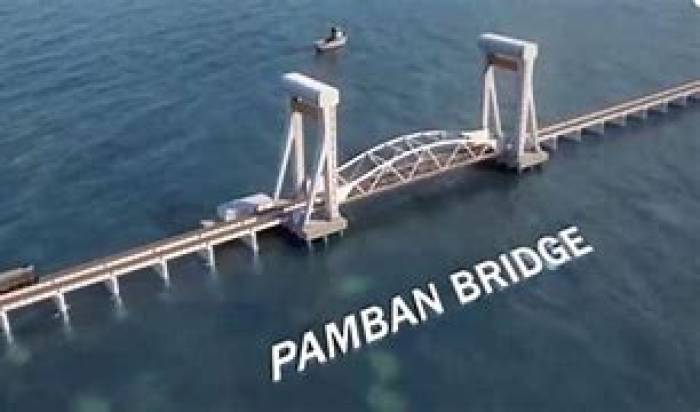 பாம்பன் பால திறப்பு விழா  , பாம்பன் புதிய ரயில் பாலத்தை பிரதமர் மோடி திறந்து வைத்தார் .