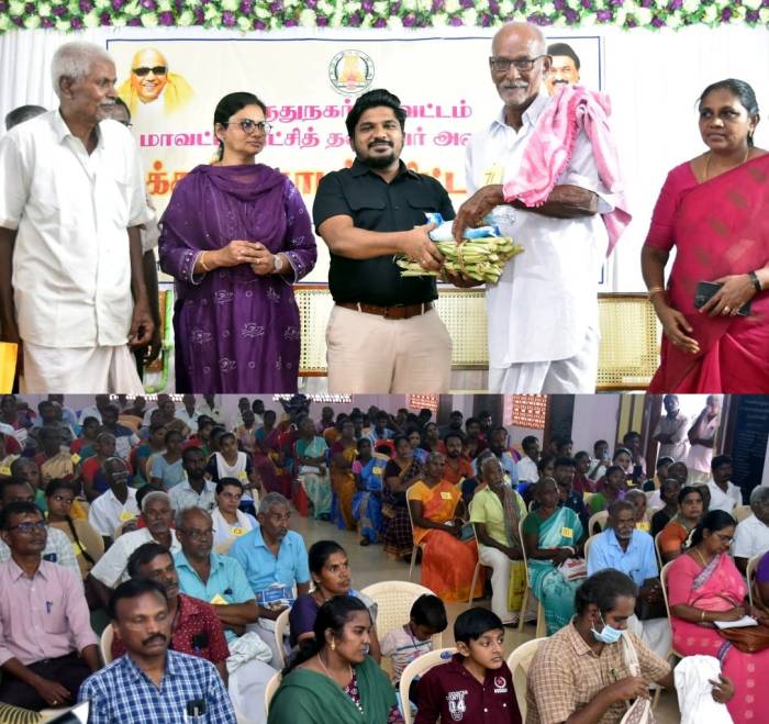 புத்தூர் கிராமத்தில் நடைபெற்ற மக்கள் தொடர்பு திட்ட முகாமில்   அரசின் பல்வேறு நலத்திட்ட உதவிகளை மாவட்ட ஆட்சித்தலைவர் அவர்கள் வழங்கினார்.