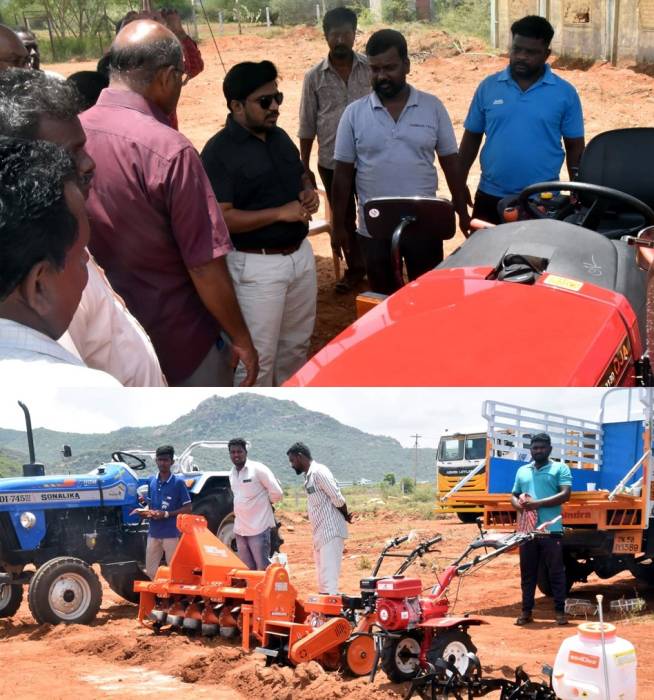 வேளாண் இயந்திரங்கள் மற்றும் கருவிகளின் பராமரிப்பு முகாமினை மாவட்ட ஆட்சித்தலைவர்  அவர்கள் தொடங்கி வைத்தார்.