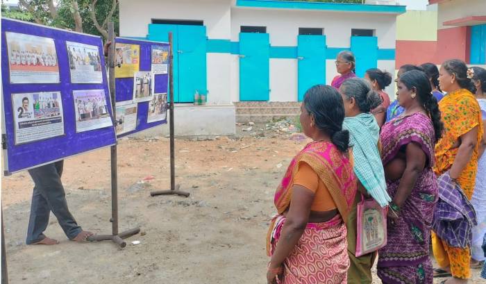 வடக்கு தேவதானம் ஊராட்சியில்  தமிழக அரசின் சாதனை விளக்க புகைப்படக் கண்காட்சி.