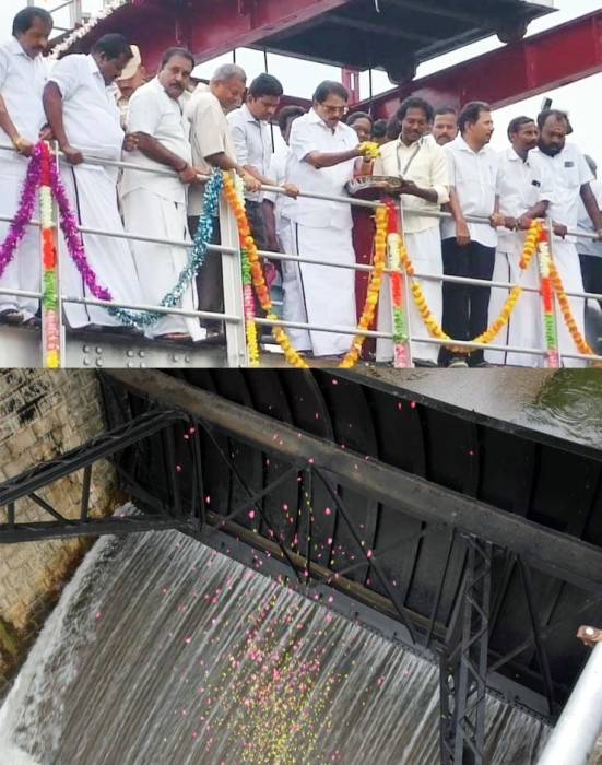 பிளவுக்கல் பெரியாறு மற்றும் கோவிலாறு, அணைகளிலிருந்து பாசனத்திற்காக அமைச்சர் அவர்கள் தண்ணீரினை திறந்து வைத்தார்.