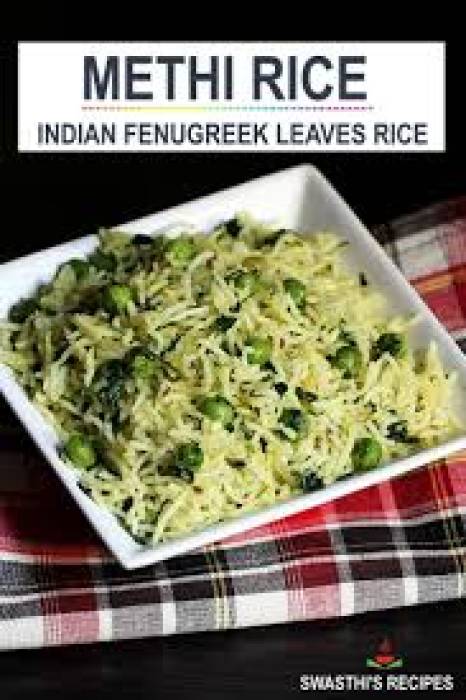 வெந்தயக் கீரை சாதம்.