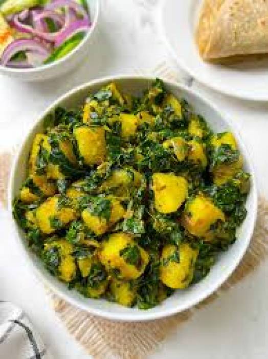 புளிச்ச கீரை உருளை மசாலா.