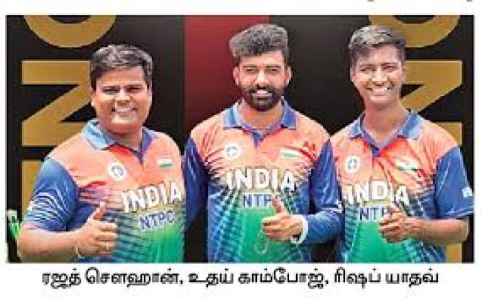 இந்தியா ஆசிய வில்வித்தையில் காம்பவுண்டு கலப்பு அணிகள் பிரிவில் ,பைனலுக்கு முன்னேறியது.