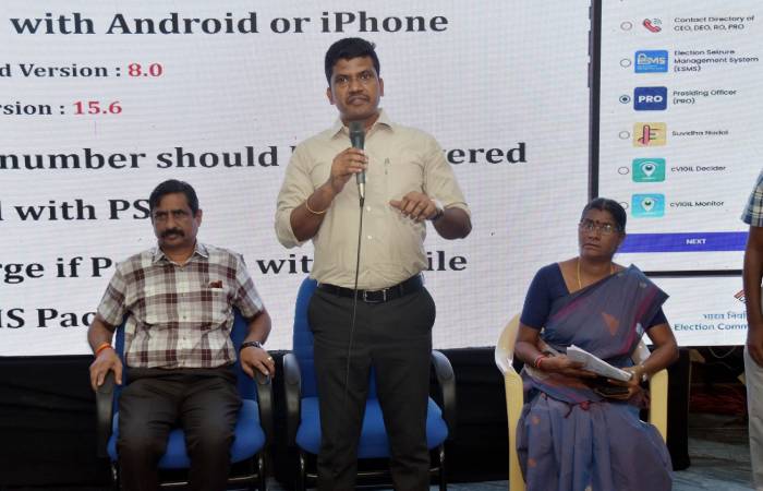 7 தொகுதிகளில் 9,604 தேர்தல் அலுவலர்களுக்கான இரண்டாம் கட்டப் பயிற்சி வகுப்புகள்.