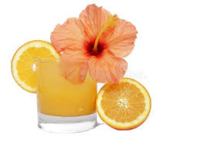 ஆரஞ்சு செம்பருத்தி ஜூஸ்.