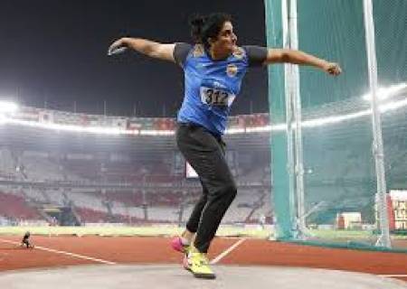 ஹரியானாவின் சீமா தேசிய தடகள வட்டு எறிதலில்  முதலிடம் பிடித்தார் .
