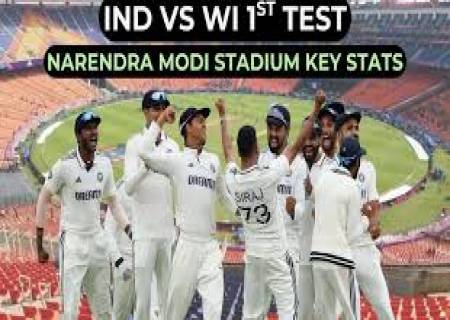 கிரிக்கெட் முதல் டெஸ்டில் இந்தியா, வெஸ்ட் இண்டீஸ் மோதின .