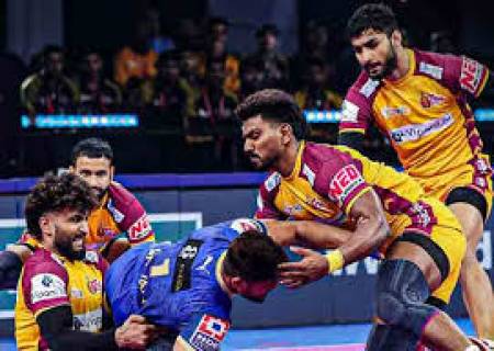 தெலுங்கு டைட்டன்ஸ் புரோ கபடி லீக்  12வது சீசன் போட்டியில்  வெற்றி !