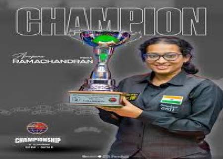 உலக ஸ்னூக்கர் 'சாம்பியன்' அனுபமா.