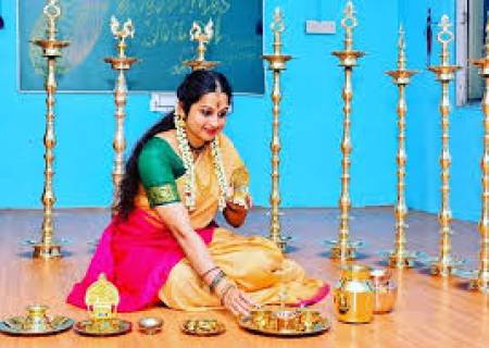 தீபம் ஏற்றும் போது…..