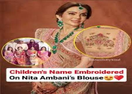 போல்கி பார்டர், வின்டேஜ் ஸ்பினல்: பிளவுஸில் பழமையைப் புகுத்திய நீதாஅம்பானி.