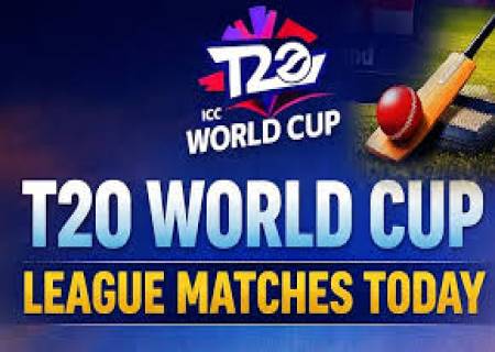 கிரிக்கெட்  'டி-20' உலக கோப்பை லீக் போட்டி.