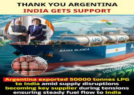 "மோடி என்ற மாமனிதனுக்கு எங்கள் பரிசு" 50,000டன் LPG அனுப்பிய அர்ஜென்டினா.