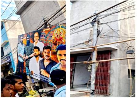 விருதுநகரில் தேர்தல் விதிமீறல்,  அனுமதியின்றி வைக்கப்பட்ட 3 விளம்பரப் பலகைகள் அகற்றம் ,தேர்தல் மேற்பார்வையாளர் நடவடிக்கை.