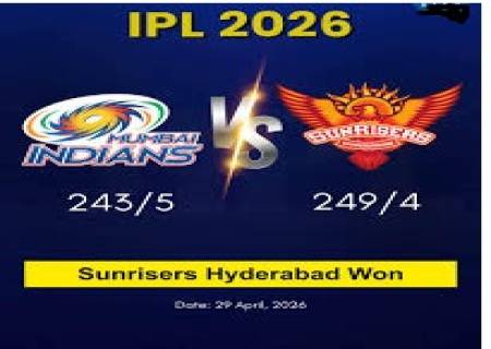 MUMBAI - HYDERABAD - 29  th APRIL 2026 IPL CRICKET.