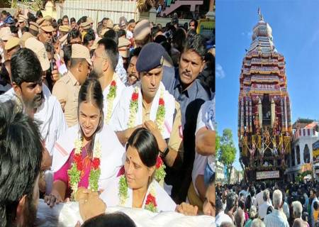 தொழில் முதலீட்டு, ஊக்குவிப்பு மற்றும் வர்த்தகத்துறை அமைச்சர்அவர்கள் மற்றும் சமூக நலன் மற்றும் மகளிர் உரிமைத்துறை அமைச்சர் அவர்கள் திருவில்லிப்புத்தூர் அருள்மிகு நாச்சியார் (ஆண்டாள்) திருக்கோயில் ஆடிப்பூரத் தேரோட்டத்தினை தொடங்கி வைத்தார்கள்.