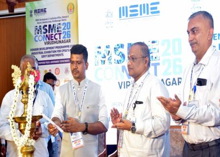 குறு, சிறு நிறுவனங்கள் மத்திய அரசு மற்றும் அரசின் பொதுத்துறை நிறுவனங்களின் புதிய ஒப்பந்தப்பணிகளை பெற்றிடும் வகையில் தனியார் துறை விற்பனையளார் மேம்பாட்டுக் கண்காட்சி.