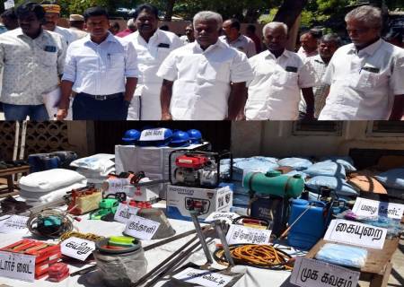 மல்லாங்கிணறு மற்றும் காரியாபட்டி பேரூராட்சி பகுதிகளில் நடைபெற்று வரும் வளர்ச்சிப் பணிகள் குறித்து  ஆய்வு.