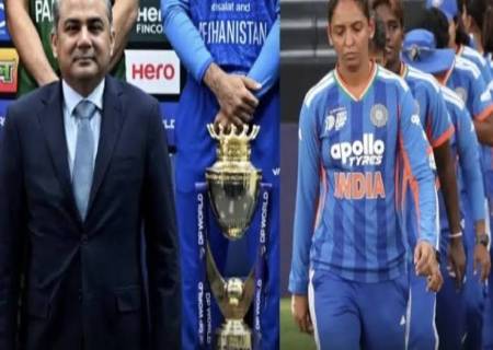 டிராபி வாங்க மறுத்த இந்திய வீராங்கனைகள்.