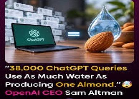 38,000 ChatGPT கேள்விகளுக்கு ஒரு பாதாம் அளவு தண்ணீரா?