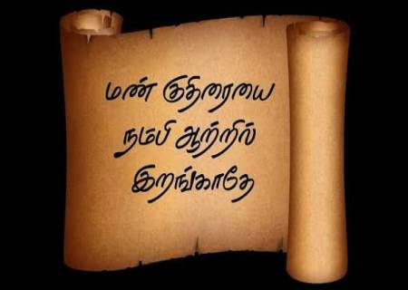  மண் குதிரையை நம்பி ஆற்றில் இறங்கலாமா?