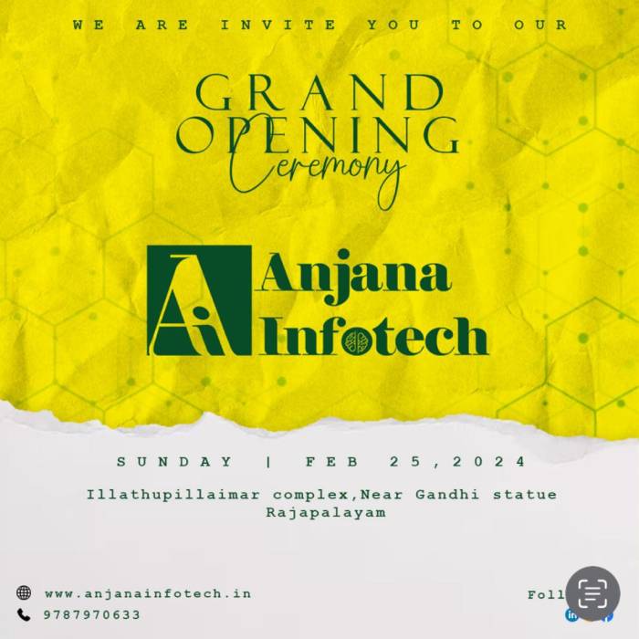 GRAND OPENING ANJANA INFOTECH