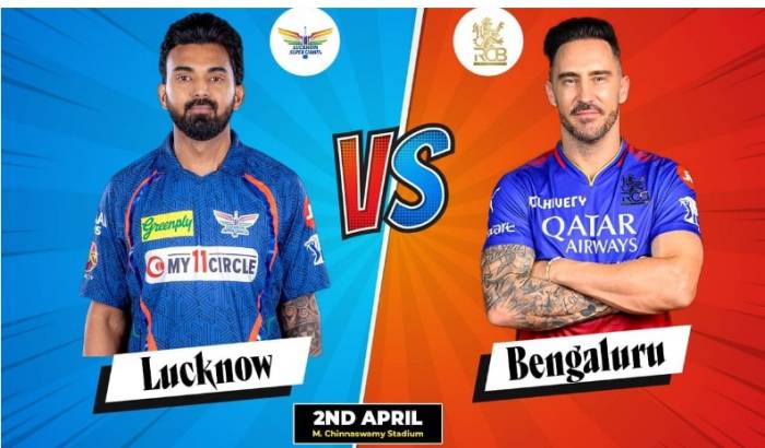 IPL 2nd APRIL LUCKNOW - BANGALORE MATCH