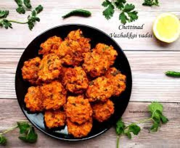 வாழைக்காய், கீரை வடை