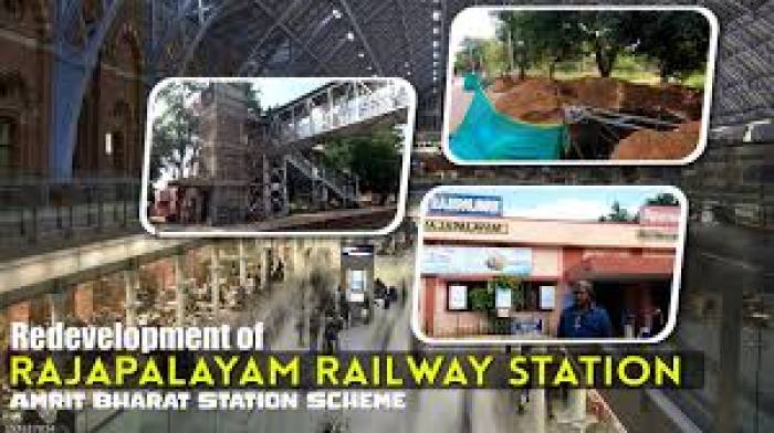 ராஜபாளையம் ரயில்வே ஸ்டேஷனில் பயணிகளை சிரமத்திற்கு உள்ளாக்கி வரும்,  மந்தமாக நடைபெறும் அம்ரித் பாரத் ஸ்டேஷன் திட்ட பணிகள்