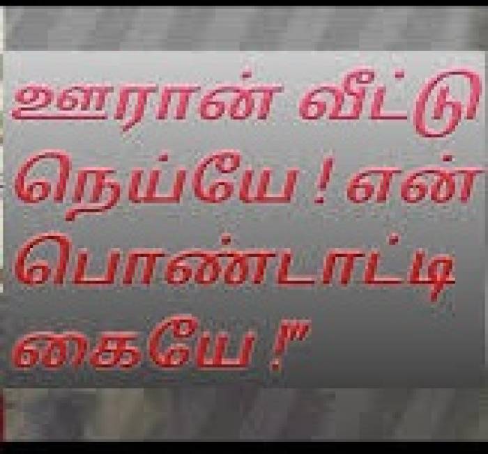 ஊரான் வீட்டு நெய்யே என் பெண்டாட்டி கையே.