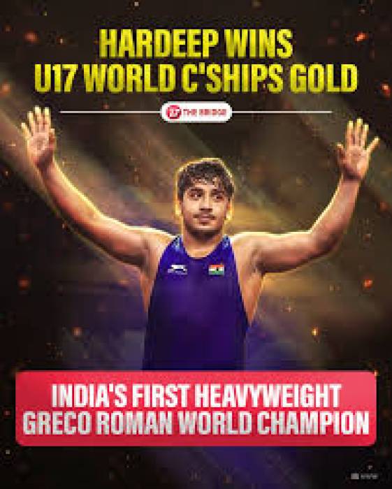 உலக மல்யுத்த சாம்பியன்ஷிப்பில் தங்கம் வென்ற ஹர்தீப்.