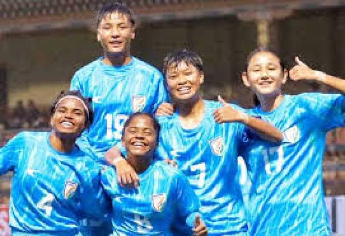 இந்திய பெண்கள் தெற்காசிய ஜூனியர் கால்பந்தில் நான்காவது வெற்றி!