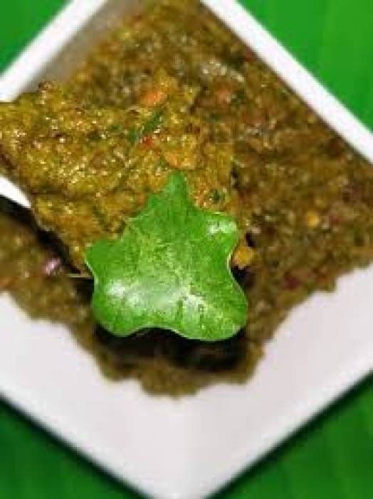 துாதுவளை கறிவேப்பிலை துவையல்.
