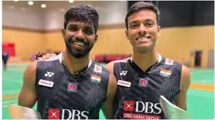 சீன மாஸ்டர்ஸ் 'சூப்பர் 750' பாட்மின்டன் தொடரில்  பைனலுக்கு முன்னேறிய இந்தியாவின் சாத்விக், சிராக் ஜோடி .