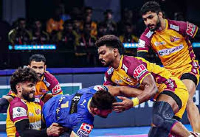 தெலுங்கு டைட்டன்ஸ் புரோ கபடி லீக்  12வது சீசன் போட்டியில்  வெற்றி !