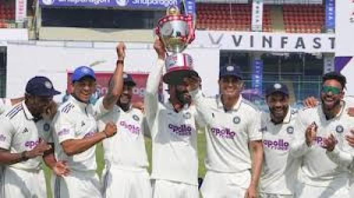 இரண்டு போட்டிகள் கொண்ட  கிரிக்கெட் டெஸ்ட் தொடரில் , இந்தியா வெற்றி பெற்றது.