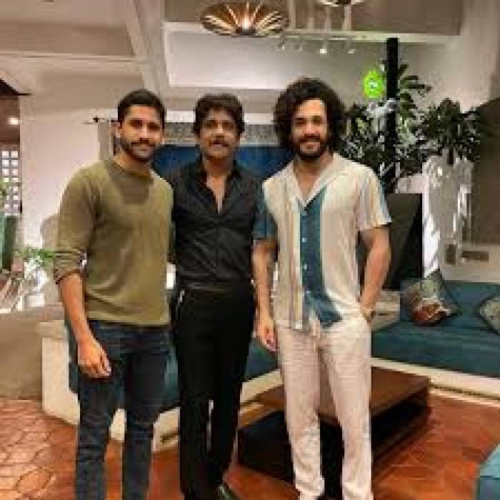 நாகார்ஜுனாவின் 'லாட்டரி கிங்' 100வது படத்தில் மகன்கள் நாகசைதன்யா, அகில்.