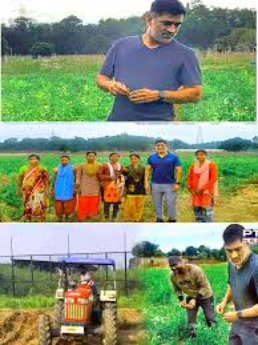 விவசாயம் செய்வதில் அதிக ஆர்வம்காட்டும் தோனி.