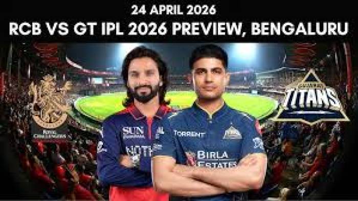 BANGALORE - GUJARAT ,24 APRIL 2026 IPL CRICKET.